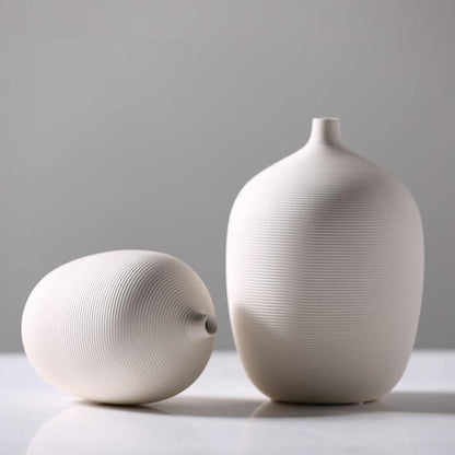 Ceramic Stoneware Bud Vase with Matte Bisque Finish, view 10