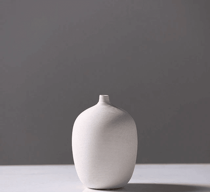 Ceramic Stoneware Bud Vase with Matte Bisque Finish, view 13