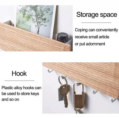 Wall Mounted Key Rack with Mail Tray, view 9