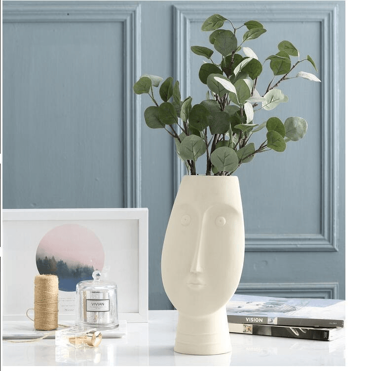 Ceramic Face Vase, Medium 9.5 in or Large 13 in, view 2
