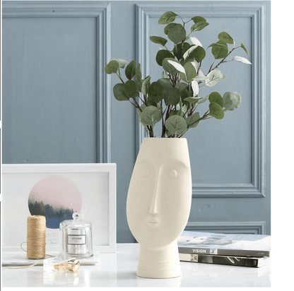 Ceramic Face Vase, Medium 9.5 in or Large 13 in, view 2