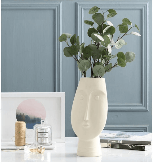 Ceramic Face Vase, Medium 9.5 in or Large 13 in, view 2