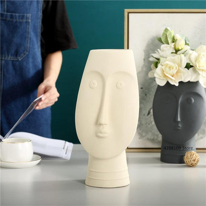 Ceramic Face Vase, Medium 9.5 in or Large 13 in, view 7