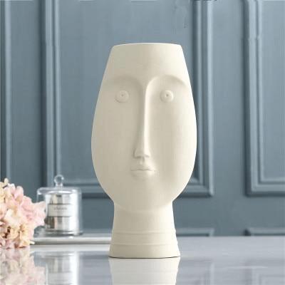 Ceramic Face Vase, Medium 9.5 in or Large 13 in, view 6