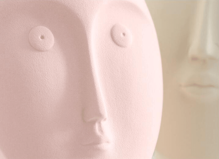 Ceramic Face Vase, Medium 9.5 in or Large 13 in, view 9