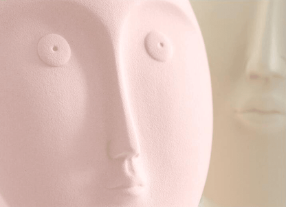 Ceramic Face Vase, Medium 9.5 in or Large 13 in, view 9