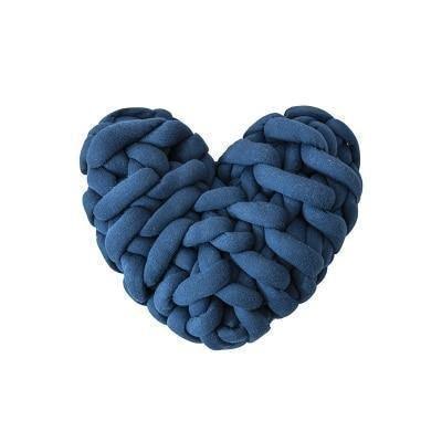 Heart-Shaped Chunky Knot Cotton Cushion, Twelve Colors, view 12