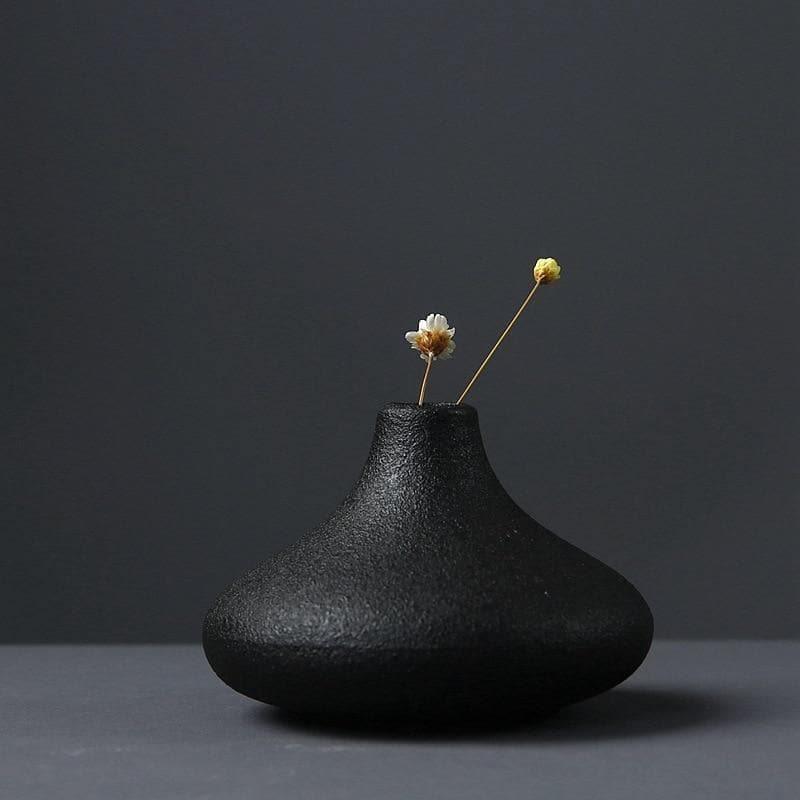 Black Textured Ceramic Vases, Eight Shapes, view 10