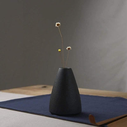 Black Textured Ceramic Vases, Eight Shapes, view 4