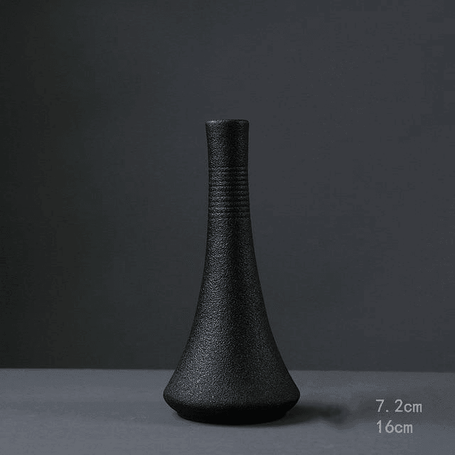 Black Textured Ceramic Vases, Eight Shapes, view 12