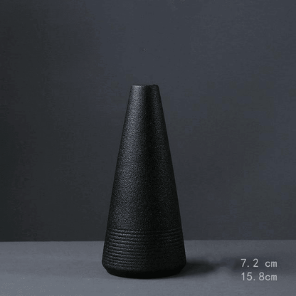 Black Textured Ceramic Vases, Eight Shapes, view 13