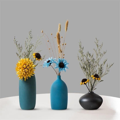 Glossy Ceramic Bud Vases in Four Colors, view 2
