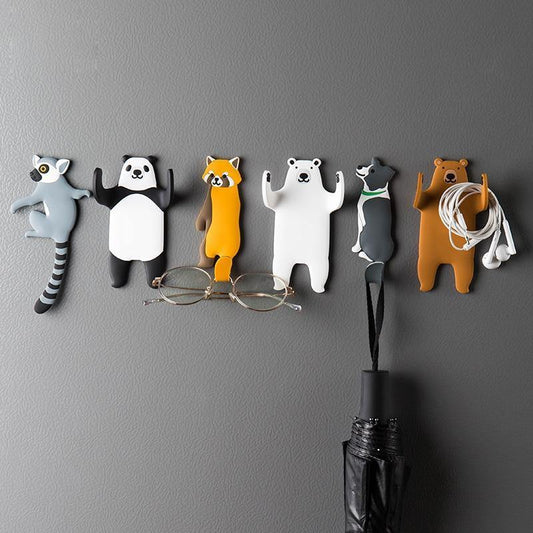 Adhesive Animal Tail Hooks for Fridge or Wall