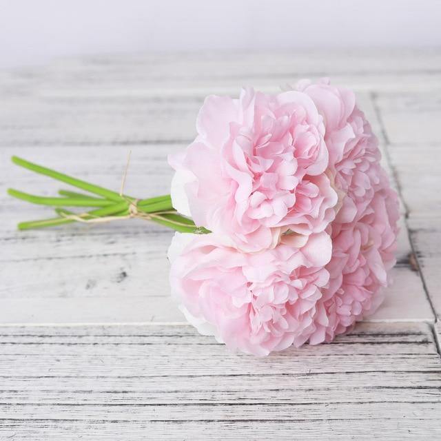 Silk Faux Peonies, Set of 5 Stems, view 4