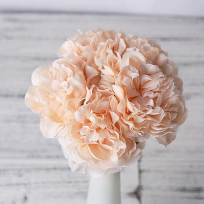 Silk Faux Peonies, Set of 5 Stems, view 5