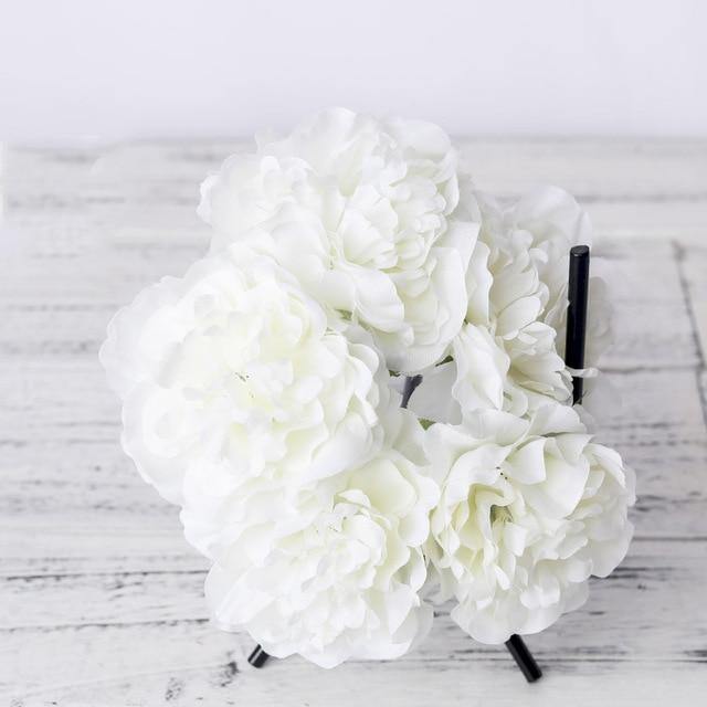 Silk Faux Peonies, Set of 5 Stems, view 3