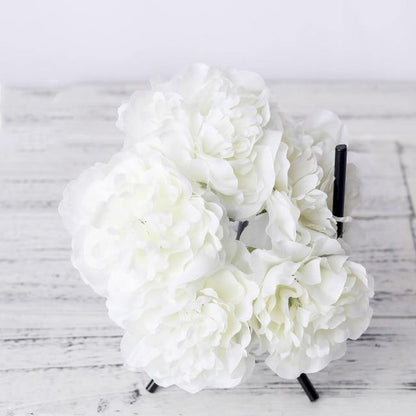 Silk Faux Peonies, Set of 5 Stems, view 3