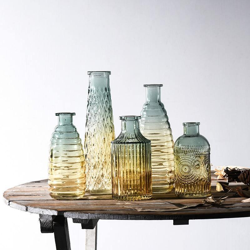 Ombre Glass Bottle Bud Vases, Singles or Full Set, view 5