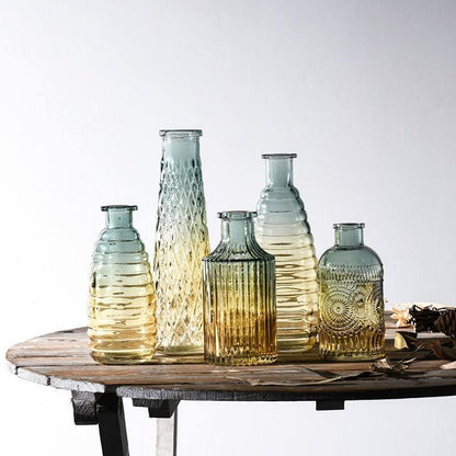 Ombre Glass Bottle Bud Vases, Singles or Full Set, view 5