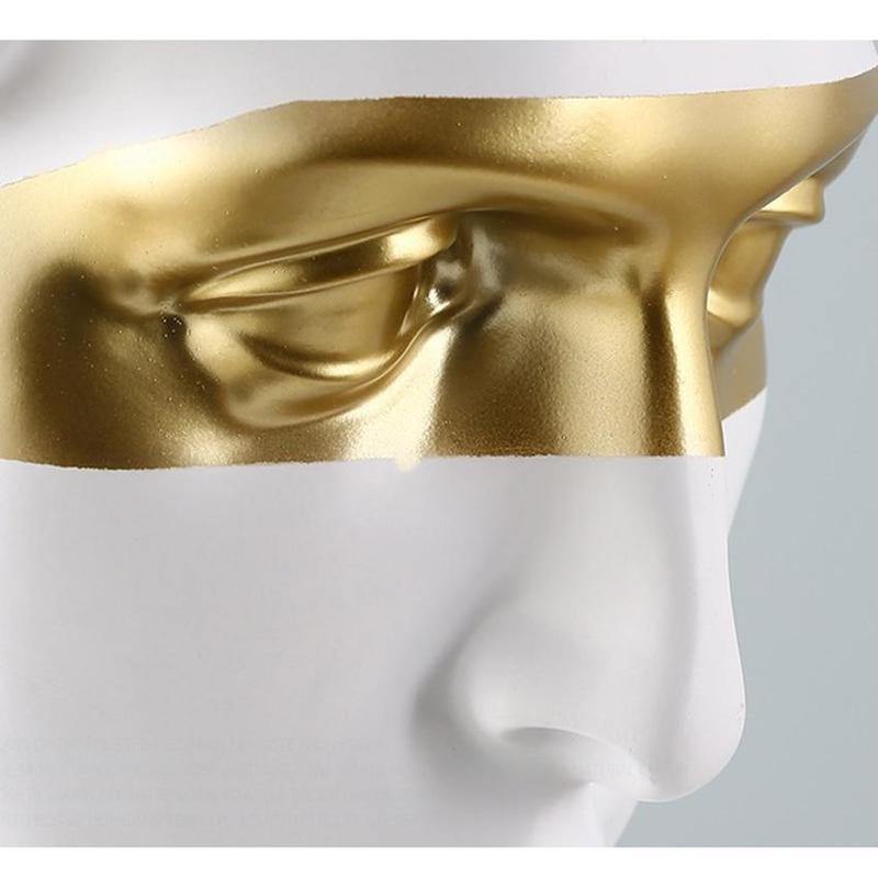 David Bust Statue with Gold Accent, White or Black, view 12