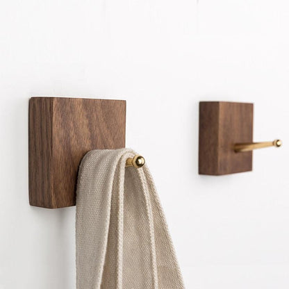 Solid Wood Wall Hook with Brass Peg, view 4