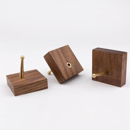 Solid Wood Wall Hook with Brass Peg, view 5
