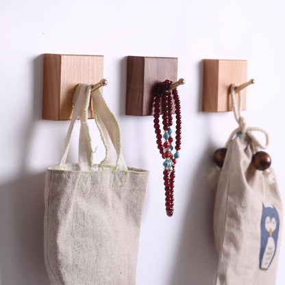 Solid Wood Wall Hook with Brass Peg