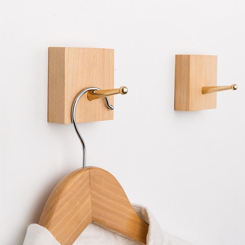 Solid Wood Wall Hook with Brass Peg, view 7