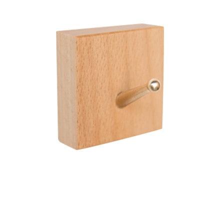 Solid Wood Wall Hook with Brass Peg, view 3