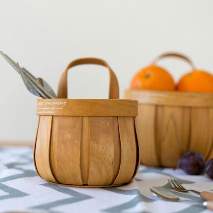 Round Wood Planter and Storage Bin, Two Sizes, view 3