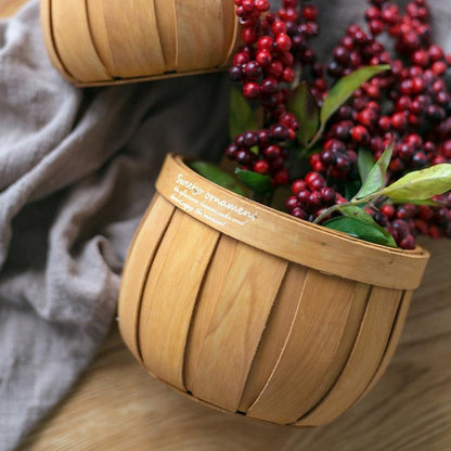 Round Wood Planter and Storage Bin, Two Sizes, view 4