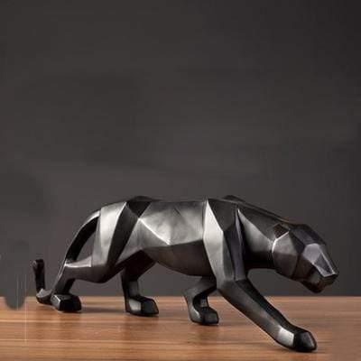 Geometric Panther Sculpture in Resin, 10.2 in, view 2