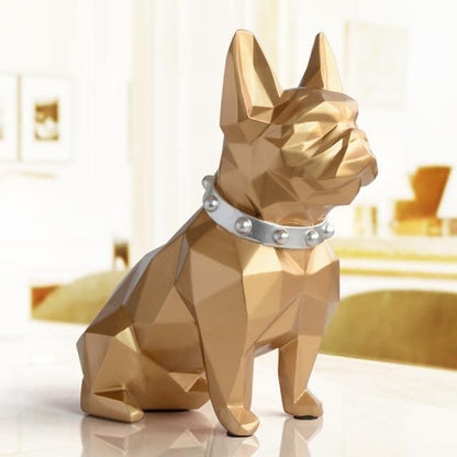 French Bulldog Coin Bank in Resin with Opening Base, view 5