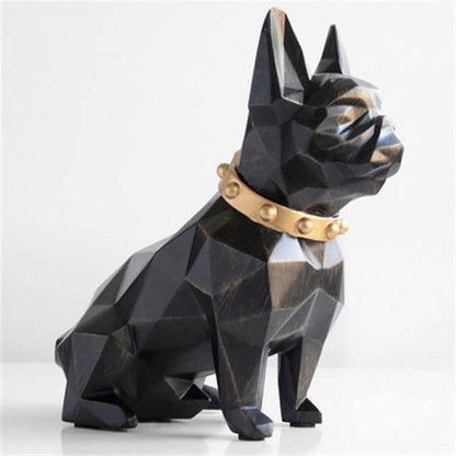French Bulldog Coin Bank in Resin with Opening Base, view 4