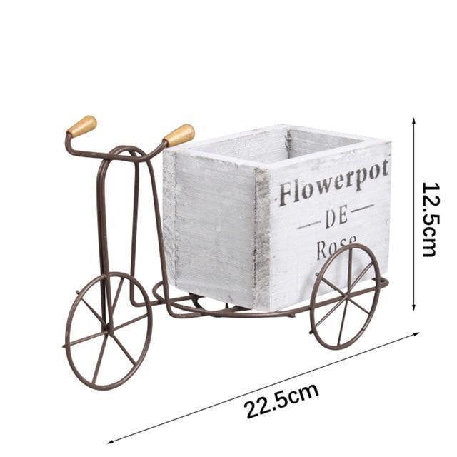Iron Tricycle Planter Stand with Wooden Crate, view 15