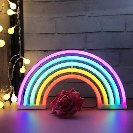 Rainbow Neon Sign Wall Light, USB Powered
