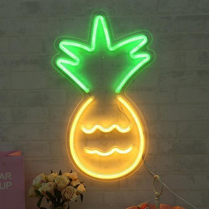 Pineapple Neon Sign Wall Light, USB Powered, view 4