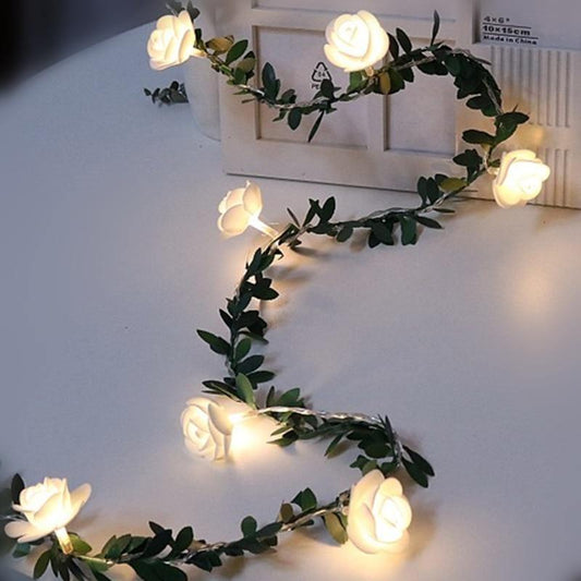 Rose Vine LED String Lights, Three Lengths
