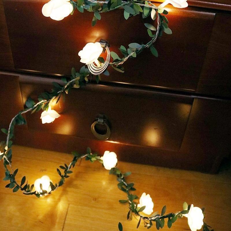 Rose Vine LED String Lights, Three Lengths, view 6