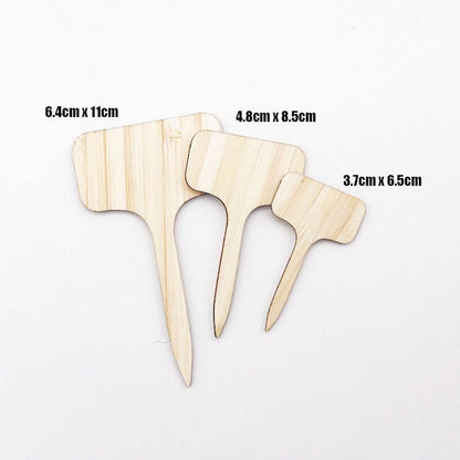 Bamboo Plant Label Tags, T Shaped and Double Sided, view 12