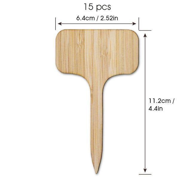 Bamboo Plant Label Tags, T Shaped and Double Sided, view 14