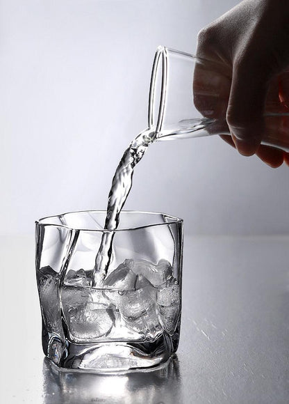 Textured Borosilicate Whiskey Glasses, Set of Two, view 10