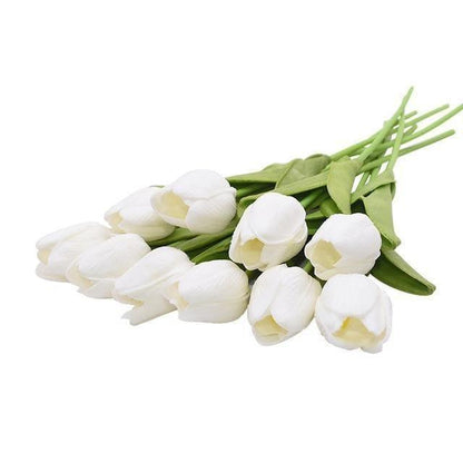 Faux Silk Tulips, Set of 10 Stems, view 8