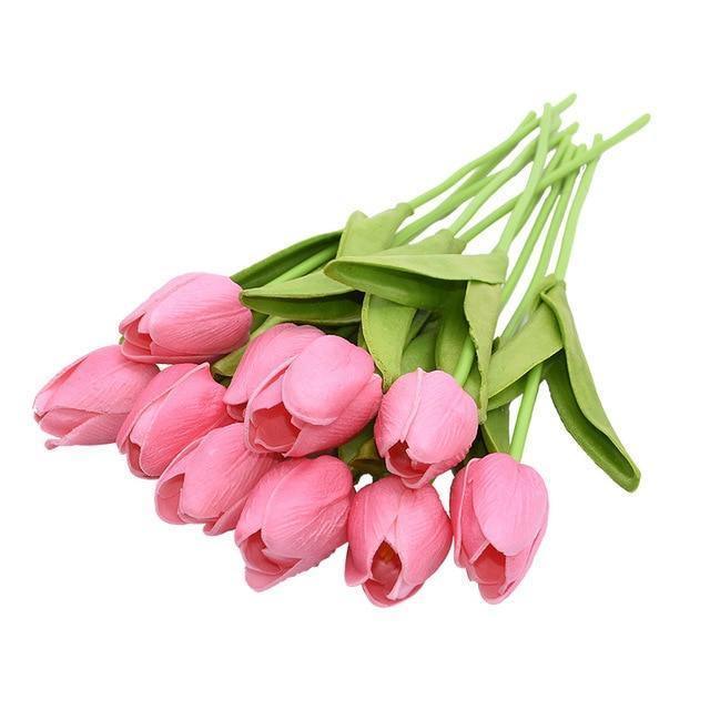 Faux Silk Tulips, Set of 10 Stems, view 12