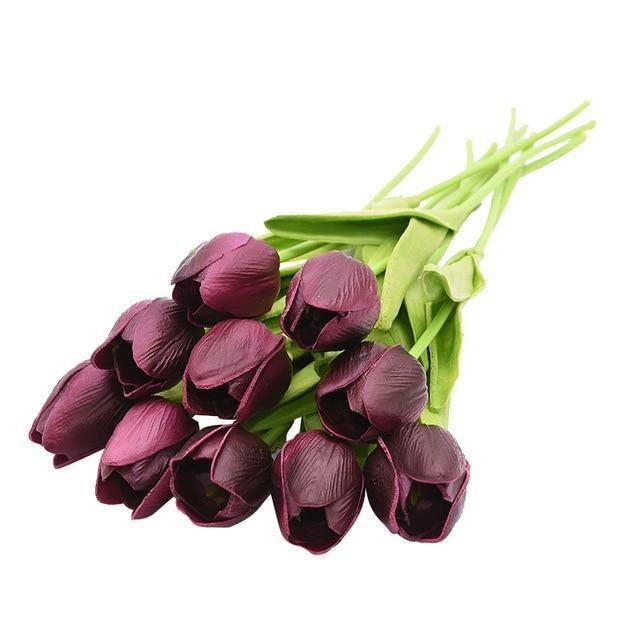 Faux Silk Tulips, Set of 10 Stems, view 20