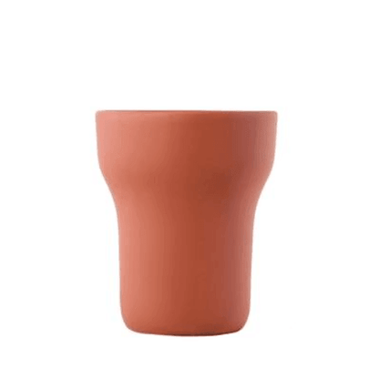 Hand Painted Matte Ceramic Vase in Warm Tones, view 18
