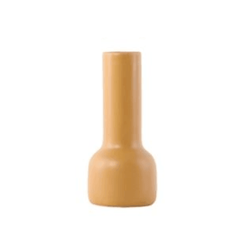 Hand Painted Matte Ceramic Vase in Warm Tones, view 16