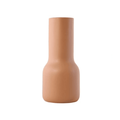 Hand Painted Matte Ceramic Vase in Warm Tones, view 17