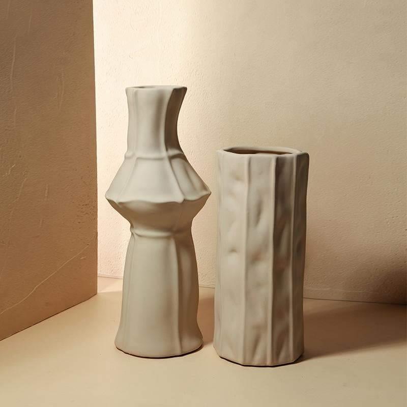 Textured Ceramic Bud Vases, Four Colors, Five Sizes
