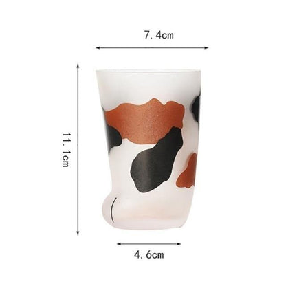 Frosted Glass Cat Paw Cup, 10.6 oz (300 ml), view 12